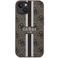 Obal Guess pre iPhone 14 6,1" GUHMP14SP4RPSW hnedý harcase Magsafe 4G Printed Stripes