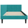 vidaXL Rohový rám postele Tyrkysová 100 cm x 200 cm Zamat