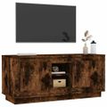 vidaXL TV skrinka dymový dub 102x35x45 cm spracované drevo