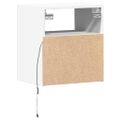 vidaXL TV nástenné skrinky s LED svetlami 2 ks biele 41x31x45 cm