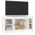 vidaXL TV skrinka biela 103x36,5x52 cm masívna borovica