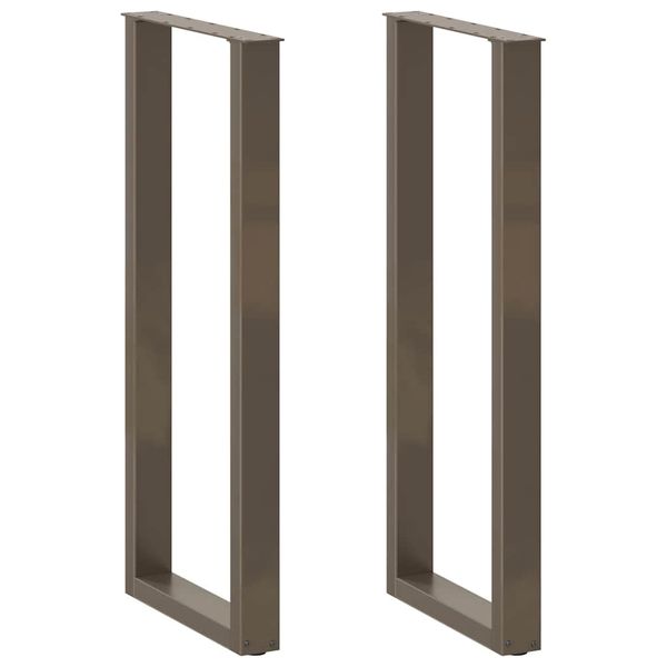 vidaXL Nohy barového stola v tvare U, 2 ks, prírodná oceľ, 40 x (110-111) cm, oceľ