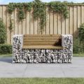 vidaXL Záhradná lavica gabiónový dizajn 143x71x65,5cm impreg. borovica