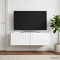 vidaXL Nástenná TV skrinka 98 x 41 x 30 cm Biela s vysokým leskom