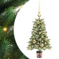 vidaXL Vianočný stromček s 150 LED-i so stojanom Zelená 65 cm PE