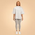 Dámske tričko Oversized Bliss Grey - BeastPink