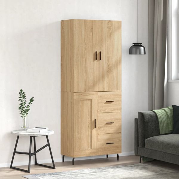 vidaXL Vysoká skrinka dub sonoma 69,5x34x180 cm spracované drevo