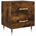 vidaXL Nočné stolíky 2 ks dymový dub 40x35x47,5 cm kompozitné drevo