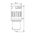 Autožiarovka LED BAU15S 12V CARCLEVER 30LED 3020SMD oranžová 2ks