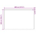 vidaXL Čipková záclona Biela 260 x 400 cm Polyester