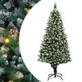 vidaXL Umelý vianočný stromček Zelená 180 cm PVC a Oceľ a Plast