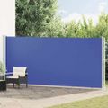 vidaXL Zaťahovacia bočná markíza na terasu 180x600 cm modrá