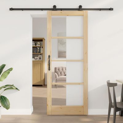 vidaXL Posuvné dvere ORKDAL Prírodná 83 x 211 cm
