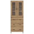 vidaXL Highboard 2 ks Remeselný dub 69,5 x 34 x 180 cm