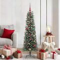 vidaXL Umelý vianočný stromček Zelená 150 cm PVC, plast a oceľ