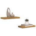 vidaXL Stenná polica Nástenná montáž 2 ks Béžová 50 x 23,5 x 3,8 cm