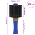 vidaXL Stretch fólie 10 ks Čierna 23 µm 10 cm x 300 m