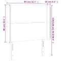 vidaXL Čelo postele so záhybmi modré 83x16x118/128 cm látka