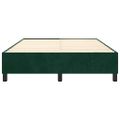 vidaXL Posteľný rám s boxspringom tmavozelený 140x190 cm zamat