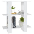 vidaXL Knižnica/deliaca stena biela 80x30x87 cm