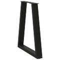 vidaXL Nohy k jedálenskému stolu v tvare V, 2 ks, čierne, 50x(72-73,3) cm, oceľové