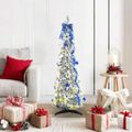 vidaXL Umelý vianočný stromček Biela 120 cm PVC