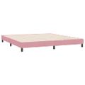 vidaXL Posteľný rám boxsping bez matracom ružový 180x210 cm zamat
