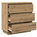 vidaXL Nočný stolík Remeselný dub 71 x 34,5 x 75 cm Kompozitné drevo