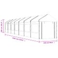 vidaXL Altánok so strechou, biely 15,61x2,28x2,69 m, polyetylén