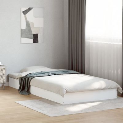 vidaXL Posteľný rám biely 90x190 cm kompozitné masív