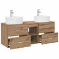 vidaXL Set kabinetov do kúpeľne 3 ks Dub artisan 49,5 x 44,5 x 65 cm