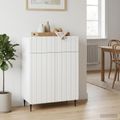 vidaXL Servírovacia skriňa Biela 66 x 34,5 x 92 cm Kompozitné drevo