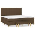 vidaXL Boxspring posteľ s matracom tmavohnedá 200x200 cm látka