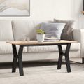 vidaXL Konferenčný stolík v tvare Y 90x40x45 cm borovica a oceľ