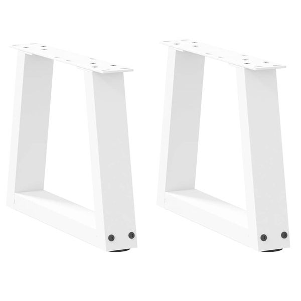 vidaXL Nohy konferenčného stolíka v tvare V, 2 ks, biele, 30 x (30-31,3) cm, oceľové