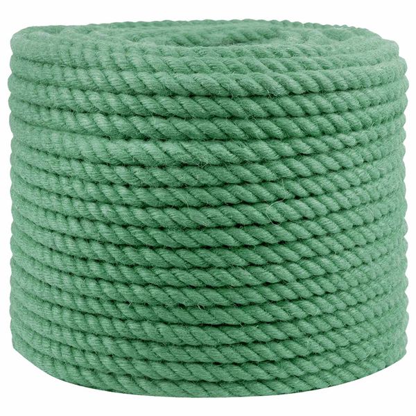 vidaXL Jutové lano 10 mm Zelená 100% Tossa juta