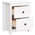 vidaXL Nočné stolíky 2 ks biele 50x35x61,5 cm masívne borovicové drevo