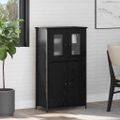 vidaXL Highboard Čierny dub 62 x 32 x 106,5 cm Kompozitné drevo