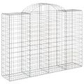 vidaXL Oblúkové gabionové koše 13 ks 200x50x140/160 cm pozink. železo