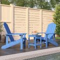 vidaXL Záhradná stolička Adirondack so stolíkom HDPE aqua modrá