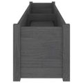 vidaXL Záhradné kvetináče 2 ks sivé 200x31x31 cm borovicový masív