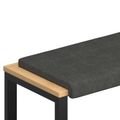 vidaXL Vankúš na lavičku Umelá koža Čierna Hĺbka 35 cm