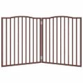 vidaXL Brána pre psa skladacia 2 panely 160 cm topoľové drevo