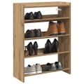 vidaXL Regál na topánky dub artisan 60x25x81 cm kompozitné drevo