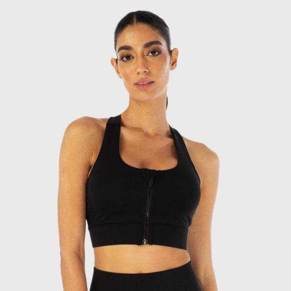 Športová podprsenka Zip Up Infinity Black - SQUATWOLF, veľkosť XS