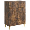 vidaXL Servírovacia skriňa so zásuvkou Dymový dub 66 x 34,5 x 90 cm