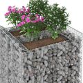 vidaXL Gabiónová vyvýšená posteľ 2 ks 100 x 100 x 100 cm Strieborná