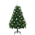 vidaXL Umelý Sklápací Vianočný Stromček Zelená 150 cm PVC a oceľ