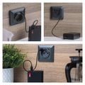 Zásuvka s USB-A+USB-C, antracit