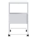 vidaXL Príručný stolík s kolieskami biely 55x36x63,5cm spracov. drevo